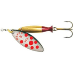 Блесна вращающаяся Mepps AGLIA LONG HEAVY, 1+ Silver PTS Red