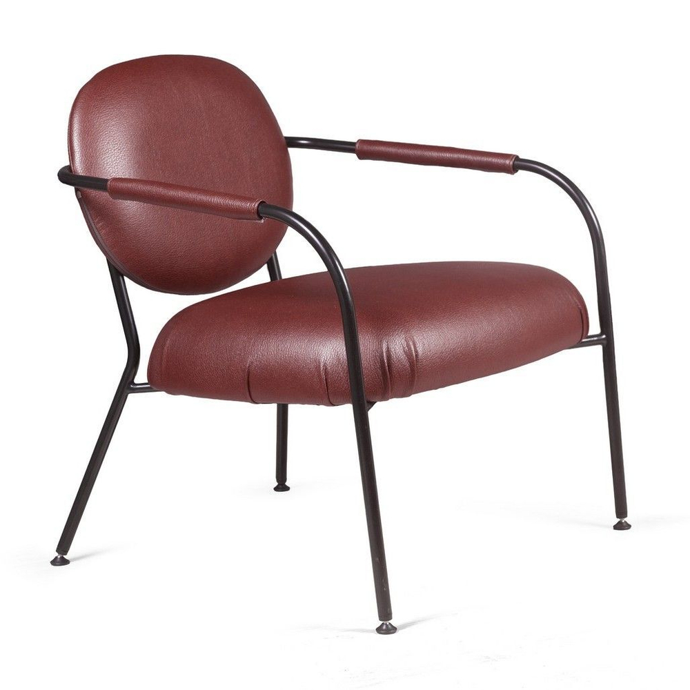 Лаунж кресло EGO, искусственная кожа, бордо