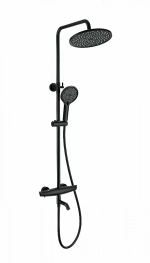 Душевая система с термостатом WONZON & WOGHAND CAPSULE WW-B3031-A2-MB черный матовый