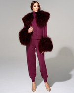 Кардиган Isabella с отделкой мехом ламы