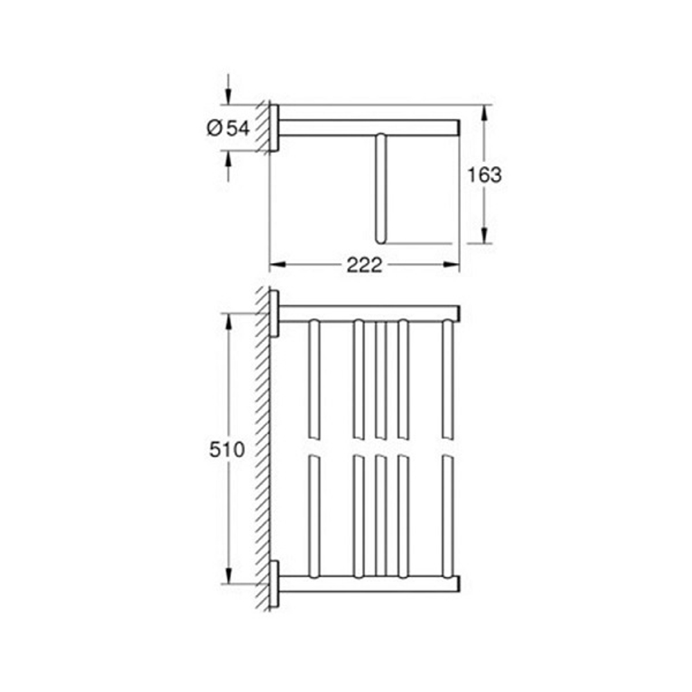 Полка для полотенец Grohe Bau Cosmopolitan, 510 мм, хром 40462001