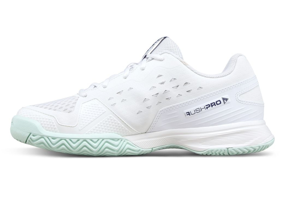 Детские Кроссовки теннисные  Wilson Rush Pro Jr - white/bay/skip blue