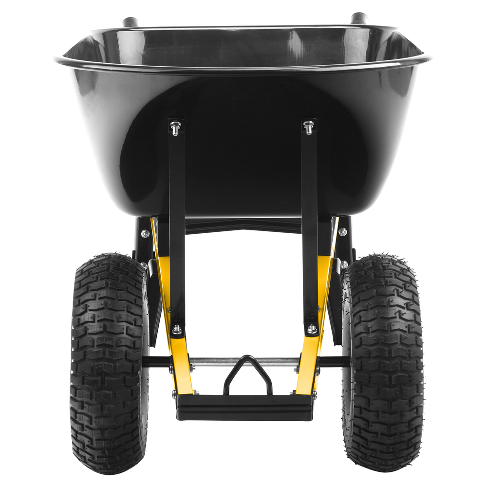 Тачка строительная, усиленная, объем 140 л, 250 кг, двухколесная, колесо 15х6.00-6 Denzel