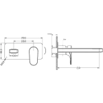 Смеситель для раковины Boheme Spectre 455-NB С ВНУТРЕННЕЙ ЧАСТЬЮ никель