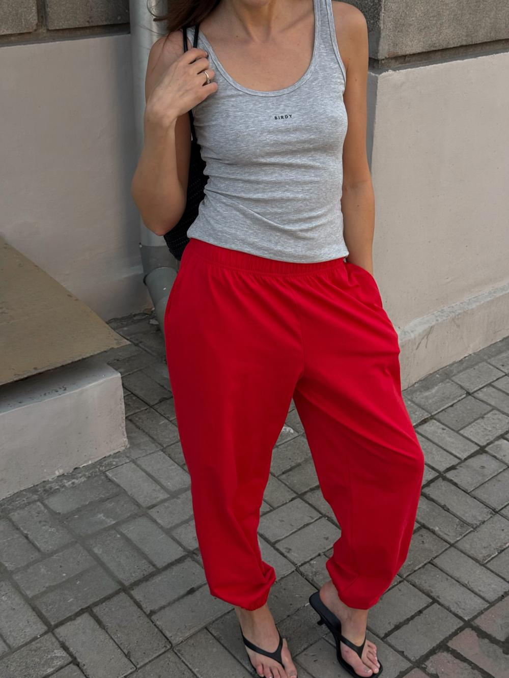 Джоггеры RED BECAUSE | Красный