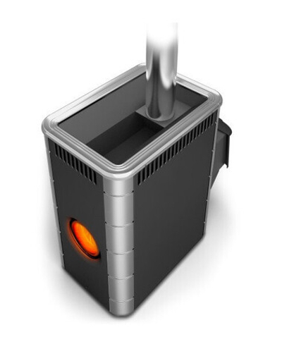 Банная печь Аврора Inox ДА Иллюминатор антрацит НВ