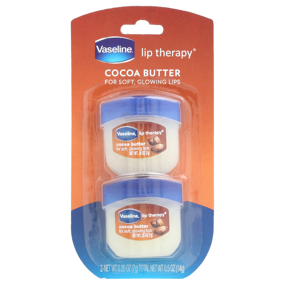 Vaseline, Lip Therapy®, масло какао, 2 пакетика по 7 г (0,25 унции)