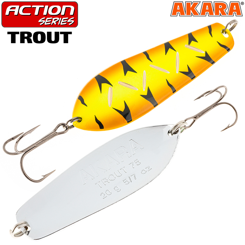 Блесна колебалка Akara Action Series Trout 75 20 гр. AB20