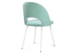 Стул на металлокаркасе Ирре confetti aquamarine / белый глянец