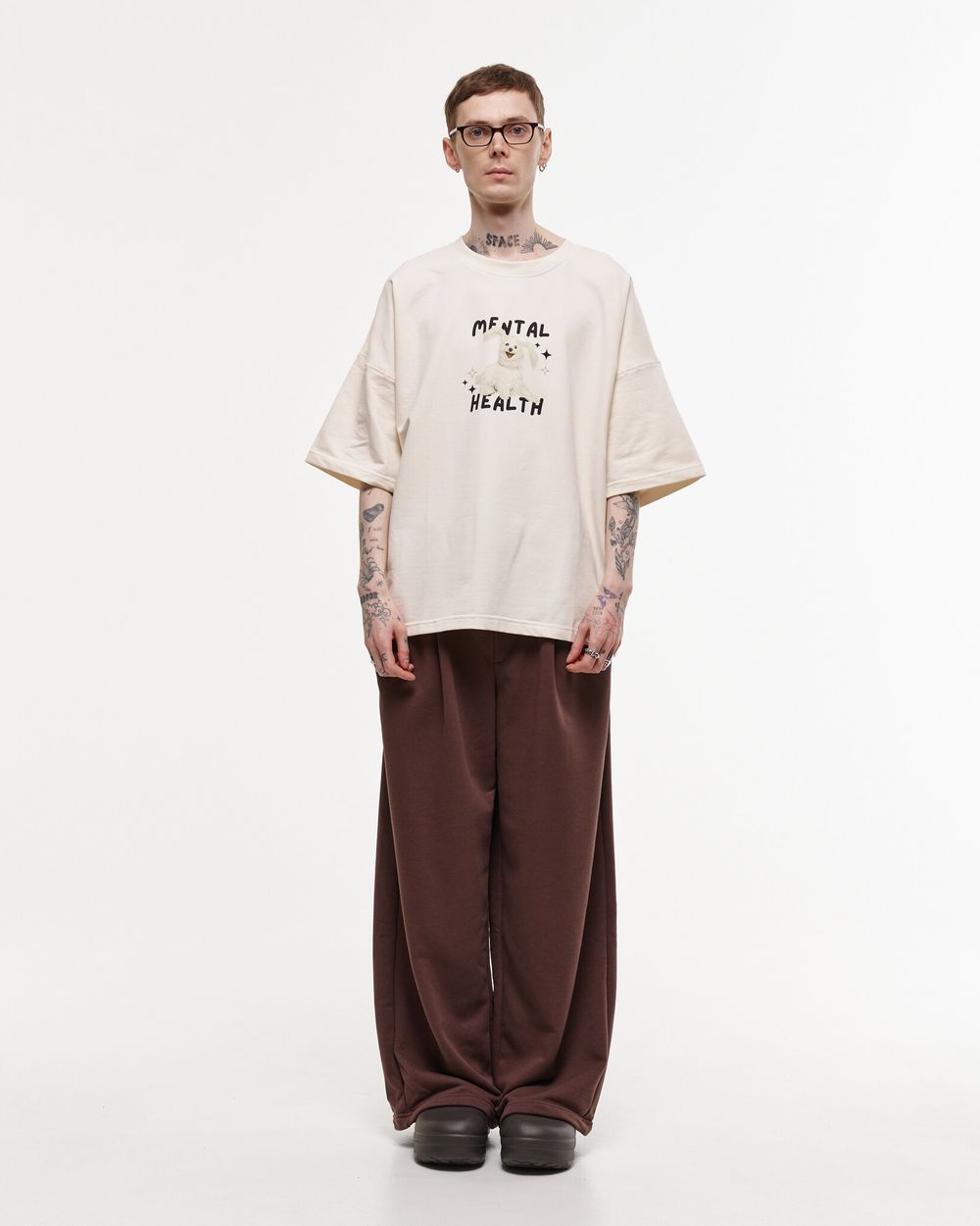 Футболка One Two Mental health Coconut Milk