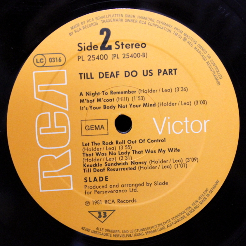 Slade / Till Deaf Do Us Part (LP)