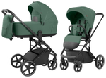 Коляска Carrello Alfa CRL-6522 2025 Nova DK791 Black Line 3 в 1 Meadow Green