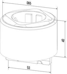 Адаптер трековой розетки T6R-B.N Черный d65