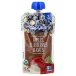 Happy Family Organics, Happy Baby®, органическое детское питание, для детей от 6 месяцев, яблоки, голубика и овсянка, 113 г (4 унции)