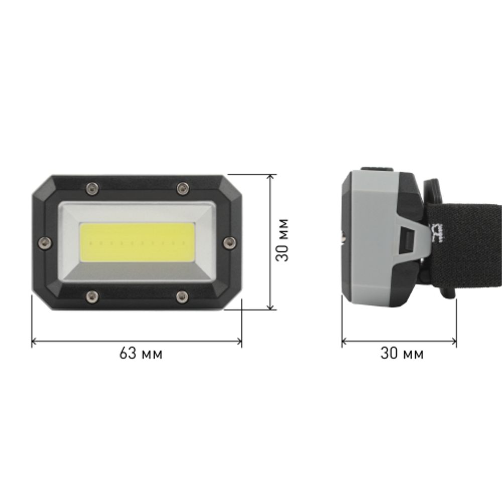 Фонарь налобный светодиодный ЭРА GB-708 Шторм, на батарейках, 4 режима, 5 Вт, СОВ, 3хААА | Налобные фонари