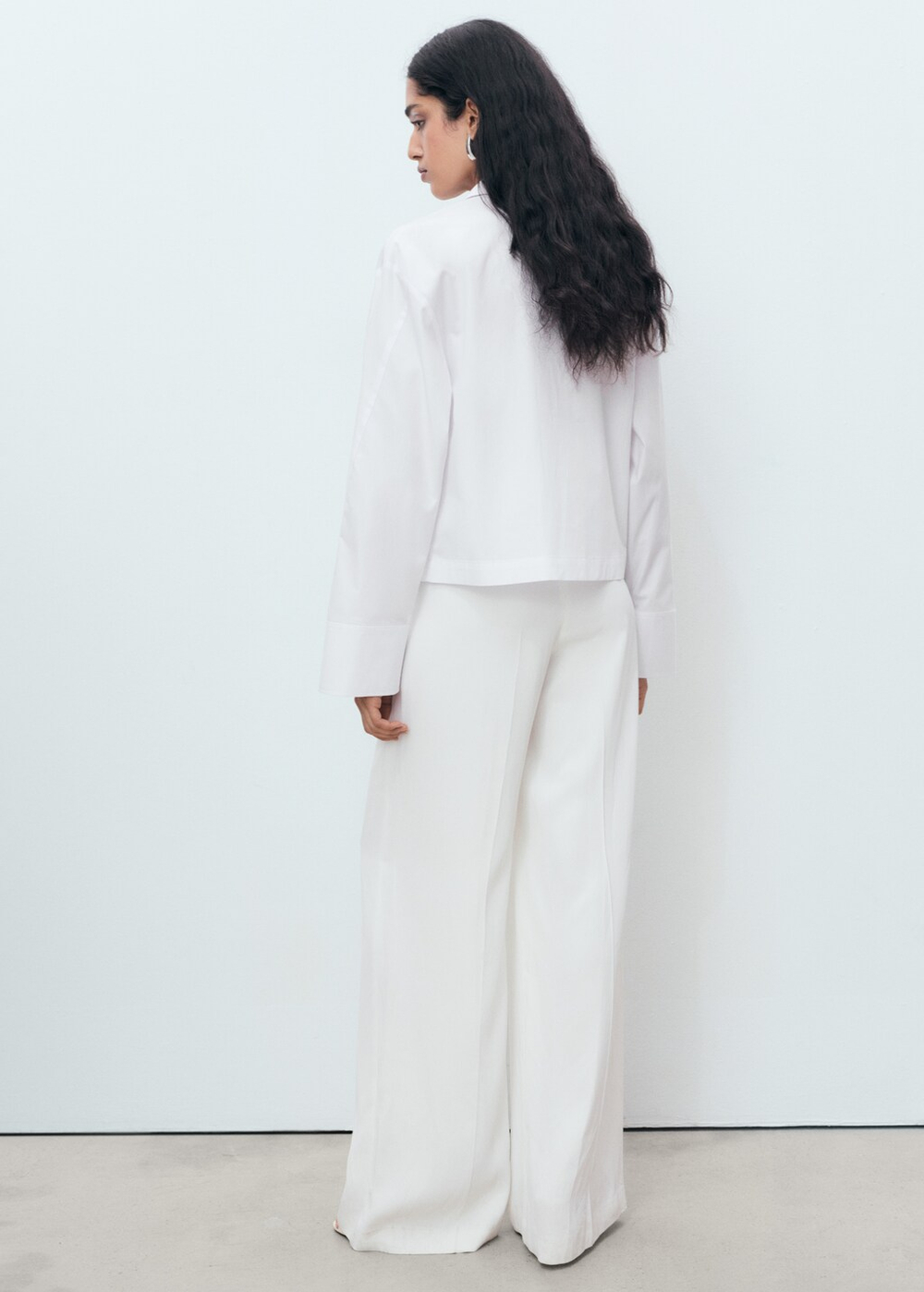 Укороченная рубашка из поплина