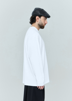 Лонгслив оверсайз с логотипом | white