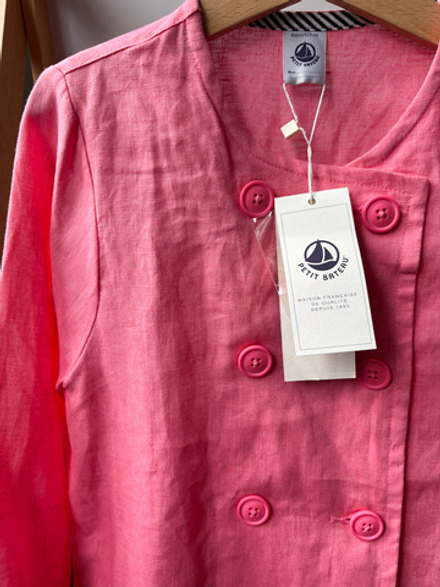Новый льняной жакет Petit Bateau, 128