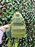 Тактическая плечевая сумка / олива