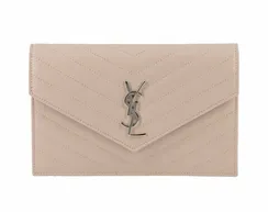 Клатч Saint Laurent Monogram Mini светло-розовый