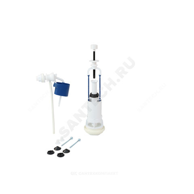 Арматура для бачка сливная/наливная 1/2" боковое подключение шток белый 1/реж Уклад А 110.56.14.0