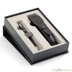 Набор Parker Sonnet LaqBlack GT шариковая ручка и чехол (2018972)