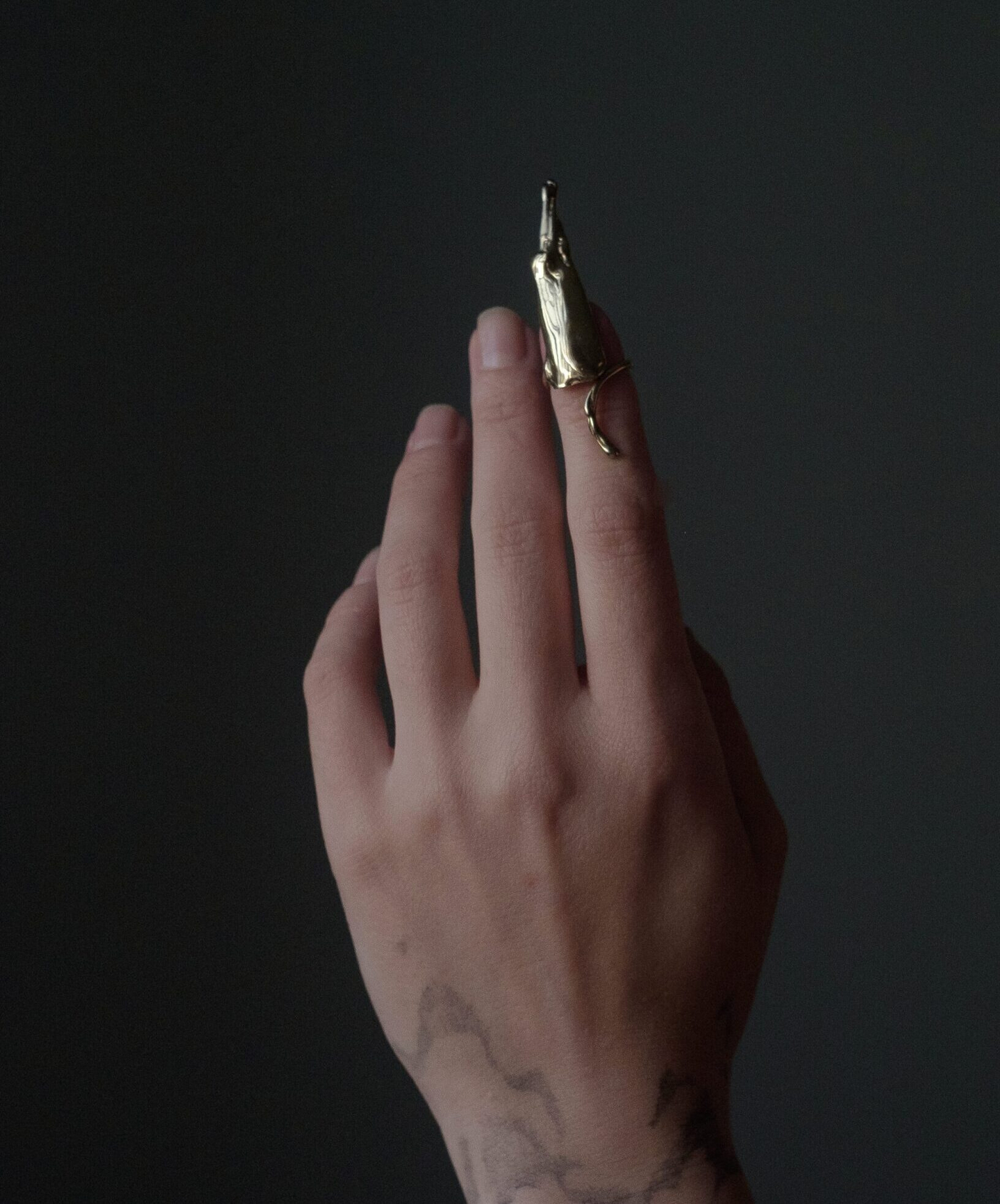 Кольцо Ноготок, позолота