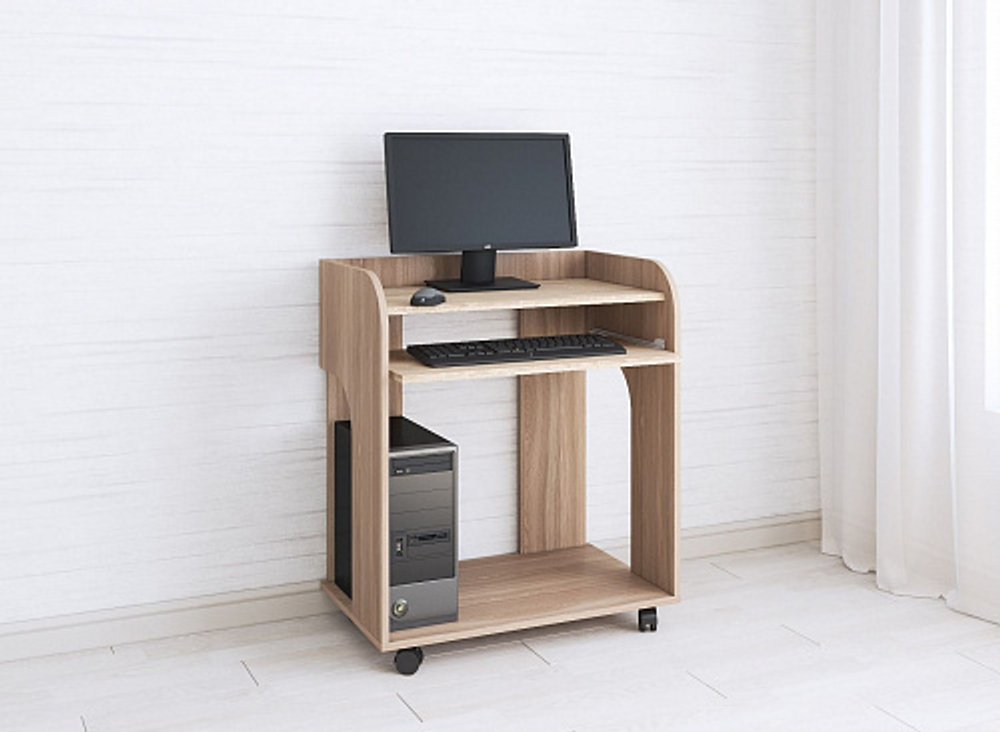 Стол компьютерный Грета-10, ясень шимо