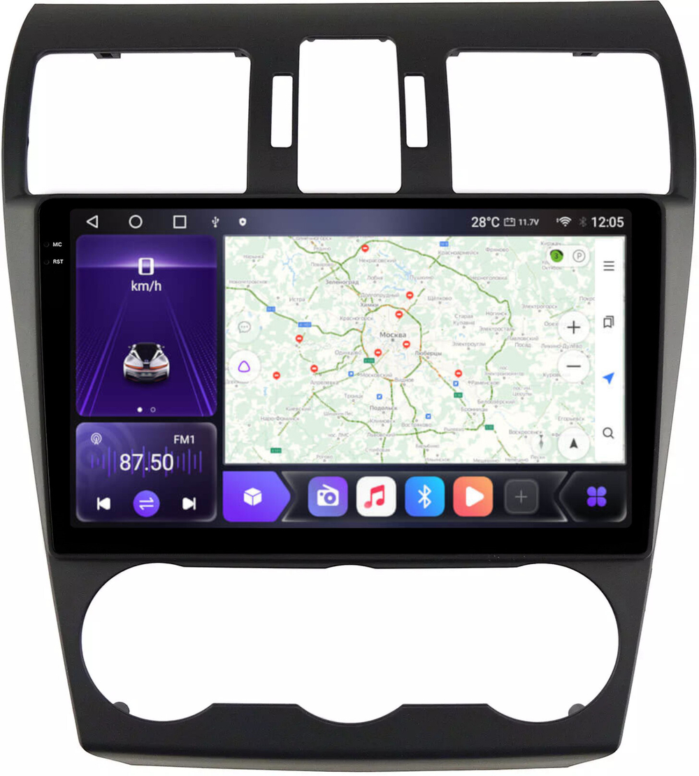 Магнитола для Subaru Forester, Impreza, XV 2012-2015 - Carmedia OL-9511-1 QLed+2K, Android 12, TS10, CarPlay, 4G SIM-слот
