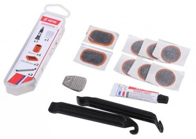 ZEFAL REPAIR KIT UNIVERSAL + Набор для ремонта (8 заплаток, упаковка клея 5гр, железная зачистка, 2 пластиковые монтажки) &lt;&gt;