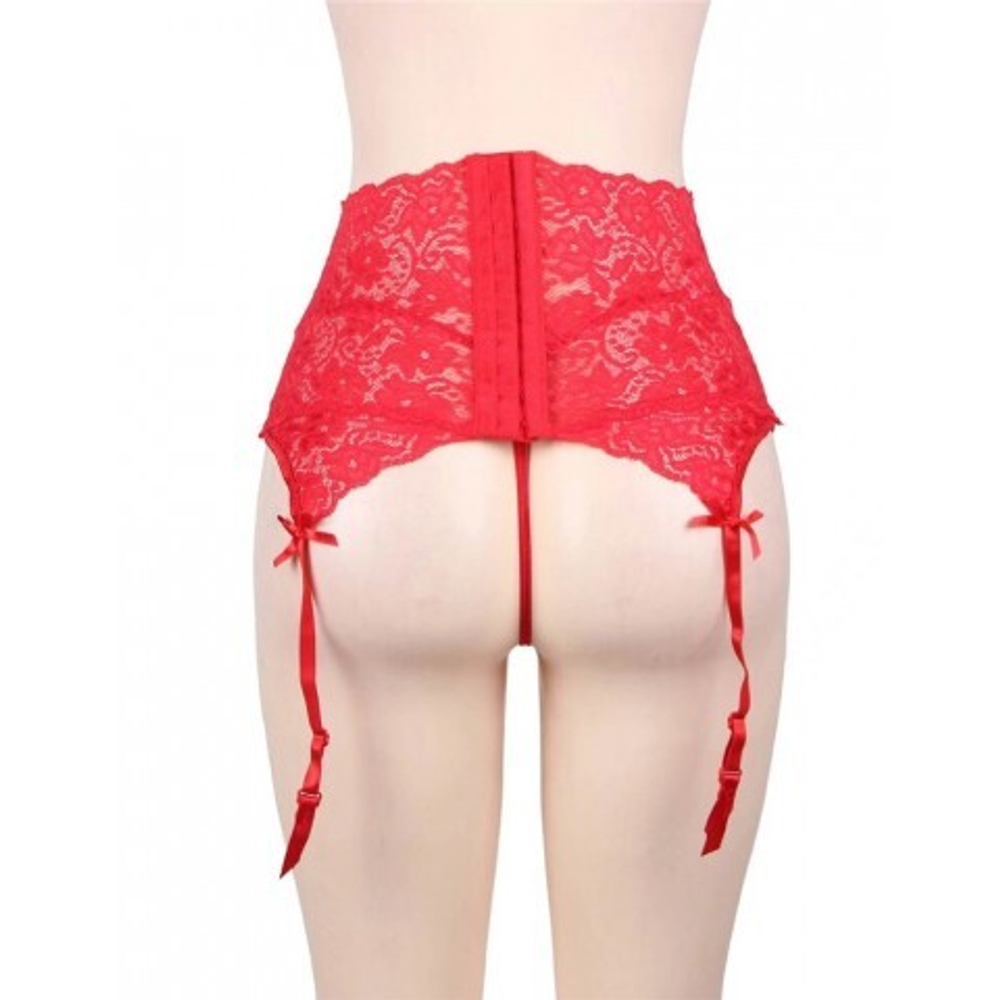 Пояс для чулок на высокой посадке Red Sexy Lace (M-L)