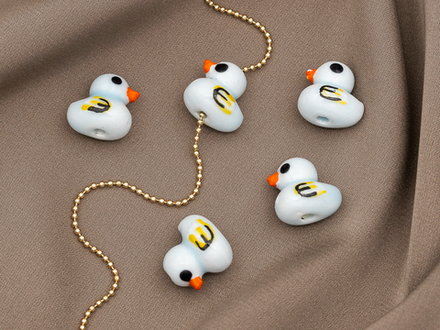 Бусина "Уточка" 12мм, керамика