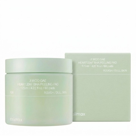 Тонизирующие пилинг-пэды с BHA-кислотой Celimax Ji Woo Gae Heartleaf BHA Peelind Pad, 60шт (125мл)