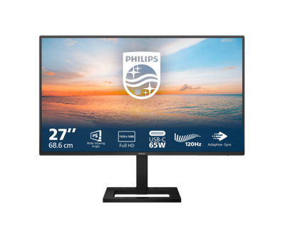 Монитор 27" PHILIPS 27E1N1300AE/01 IPS 1920x1080 100Hz 1мс 250кд/м 1300:1 1xHDMI 1xUSB-C 2x2W Black