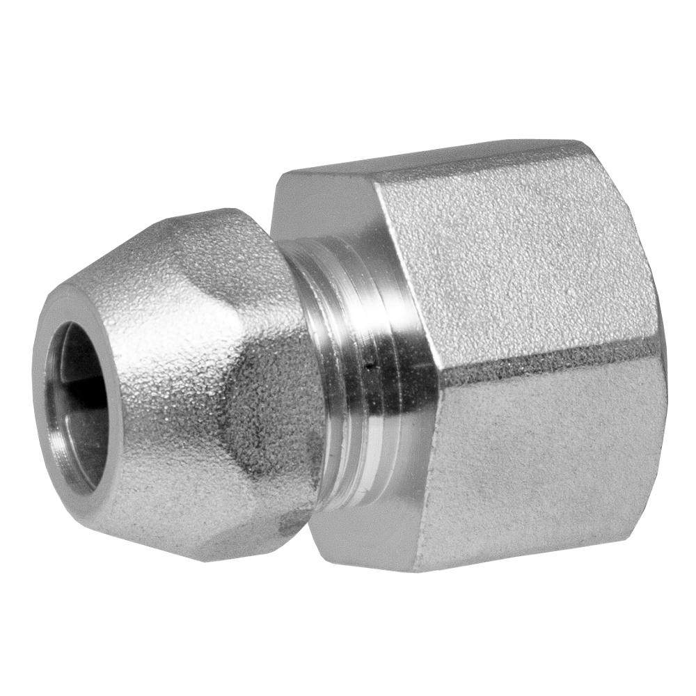 Переходник с ребордой усиленный 1/2"х3/8" в/н с цангой 10 (хром),MP-У