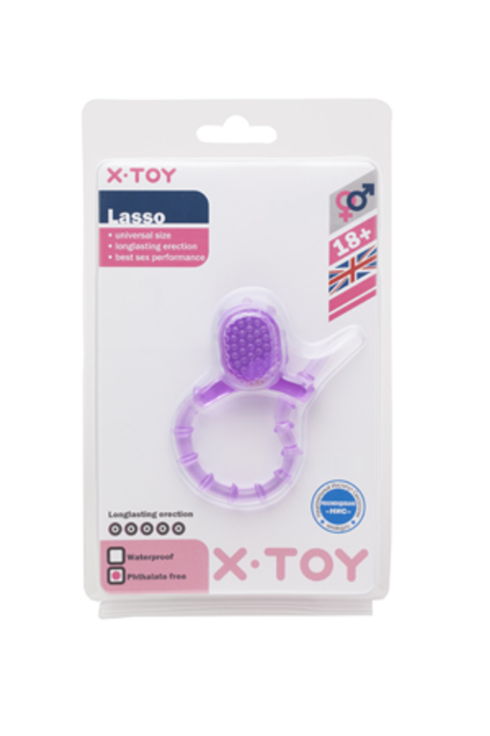 Фиолетовая утяжка-лассо с вибрацией Lasso (Цвет: фиолетовый)