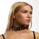 Ошейник однослойный, прямоугольной формы, чёрного цвета