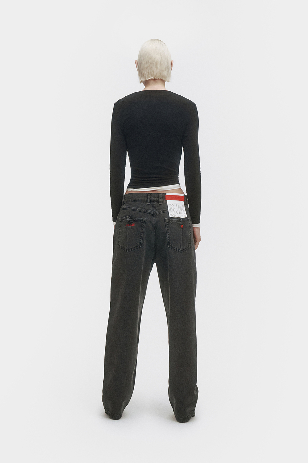 Джинсы женские широкие серого цвета Woman Jeans Wide Grey