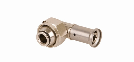 Муфта никелированная для евроконуса 90°, HENCO(ХЕНКО) латунь пресс, 16x3/4" EK