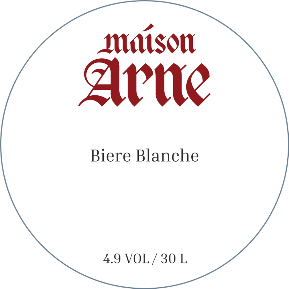 Пиво Мейзон Арне Бир Бланш / Maison Arne Biere Blanche 30л - кег