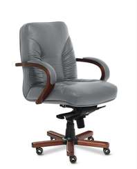 Кресло для руководителя Tango B серая кожа