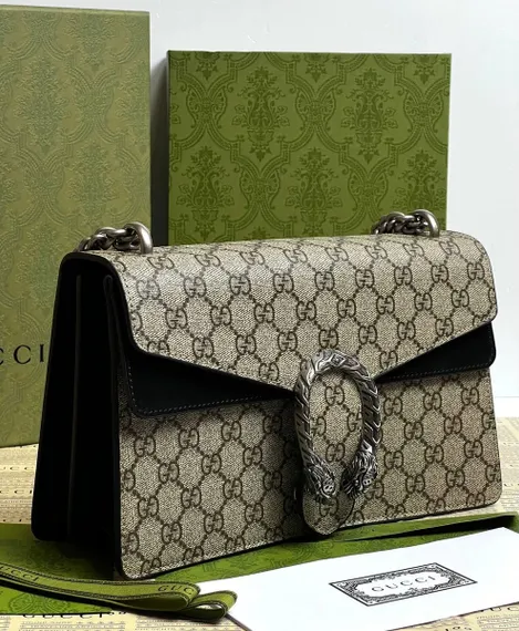 Сумка Gucci Dionysus GG Supreme Small бежевый/черный