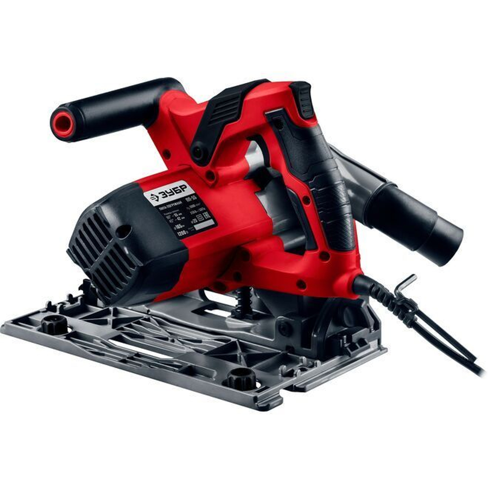 Циркулярная пила погружная с шиной 1.4 м дисковая ЗУБР, диск 165 мм, 90 -55 мм , 45 - 42мм, 1200 Вт,