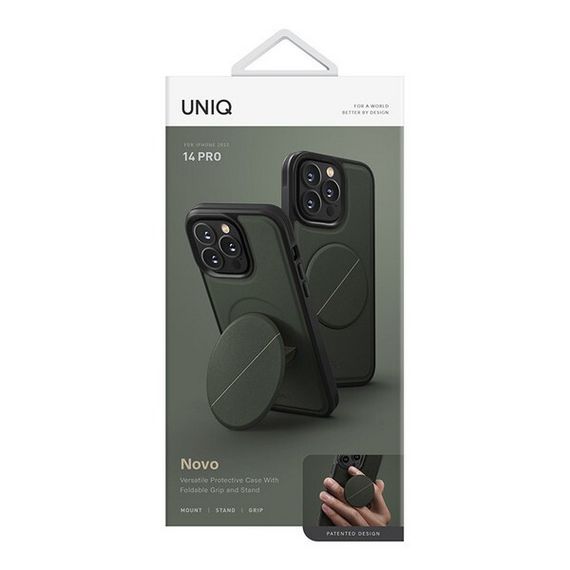 Чехол Uniq Novo with magnetic grip для iPhone 14 Pro (IP6.1P(2022)-NOVOGRN) зеленый