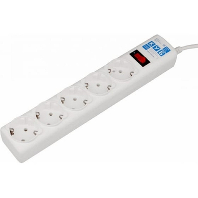 PowerCube Сетевой фильтр 1.9м 5 розеток (SPG-B-6-WHITE), белый