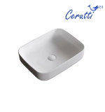 Раковина CR0084 накладная, белая, прямоугольная 500х400х135 Ceruttispa