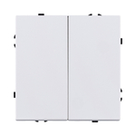 Выключатель кнопочный 2-клавишный 10А/250В, белый глянцевый Kollinger Eclipse EC-025WG