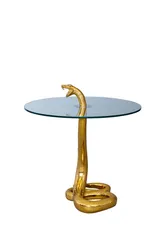 Кофейный стол "Змея" золото