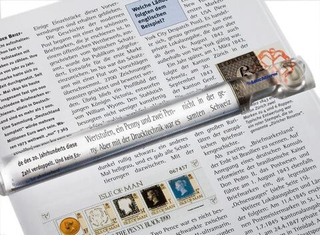 Лупа линейка для чтения 25см Magnifier