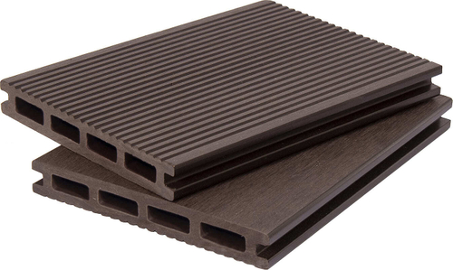 Террасная доска POLIVAN DENPASAR MixColor пустотелая темно-коричневая